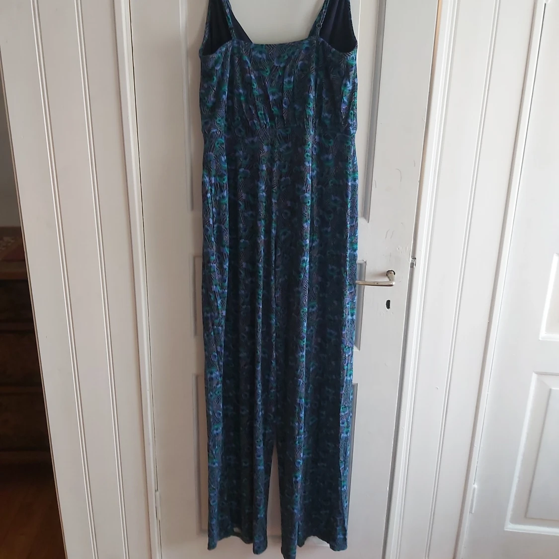 Jumpsuit i blåblommigt mönster - 90