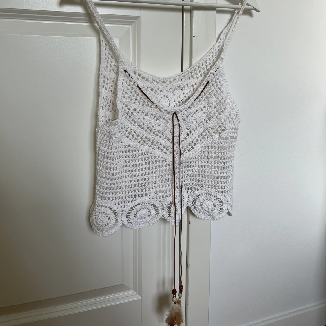 Virkad vit topp - 90