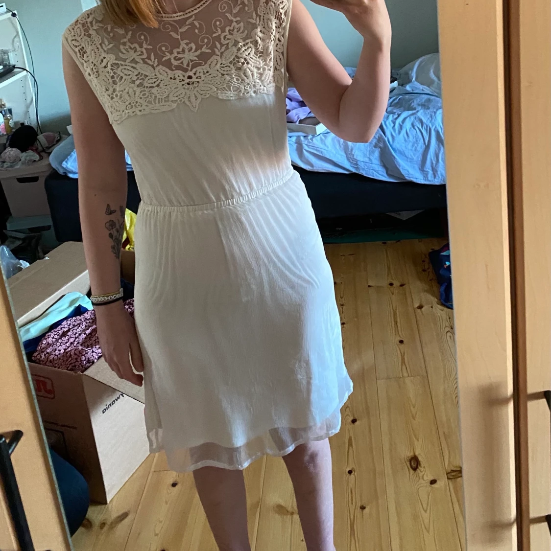 Vit klänning strl 34 - 91