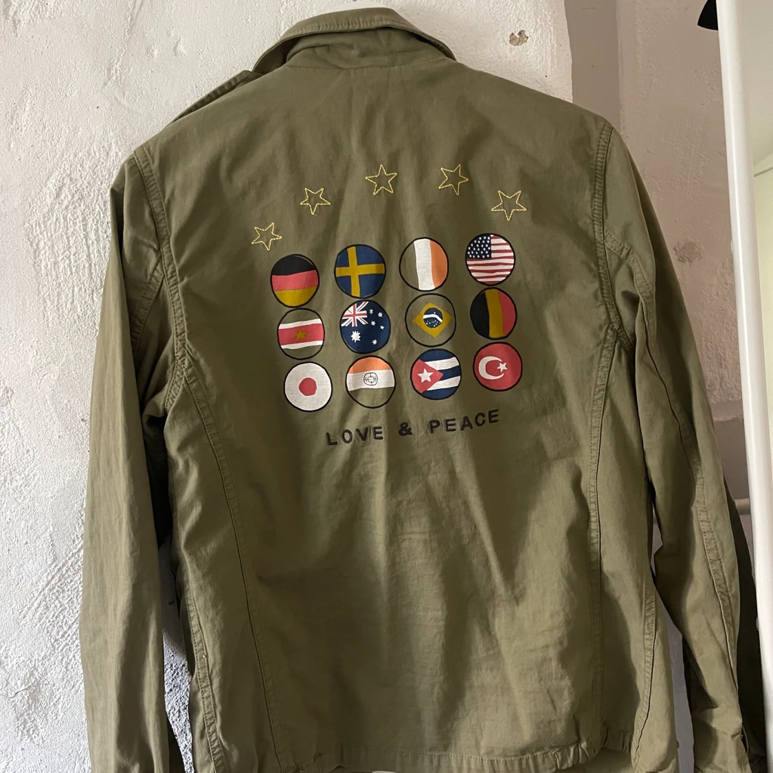 Grön militär jacka - 90