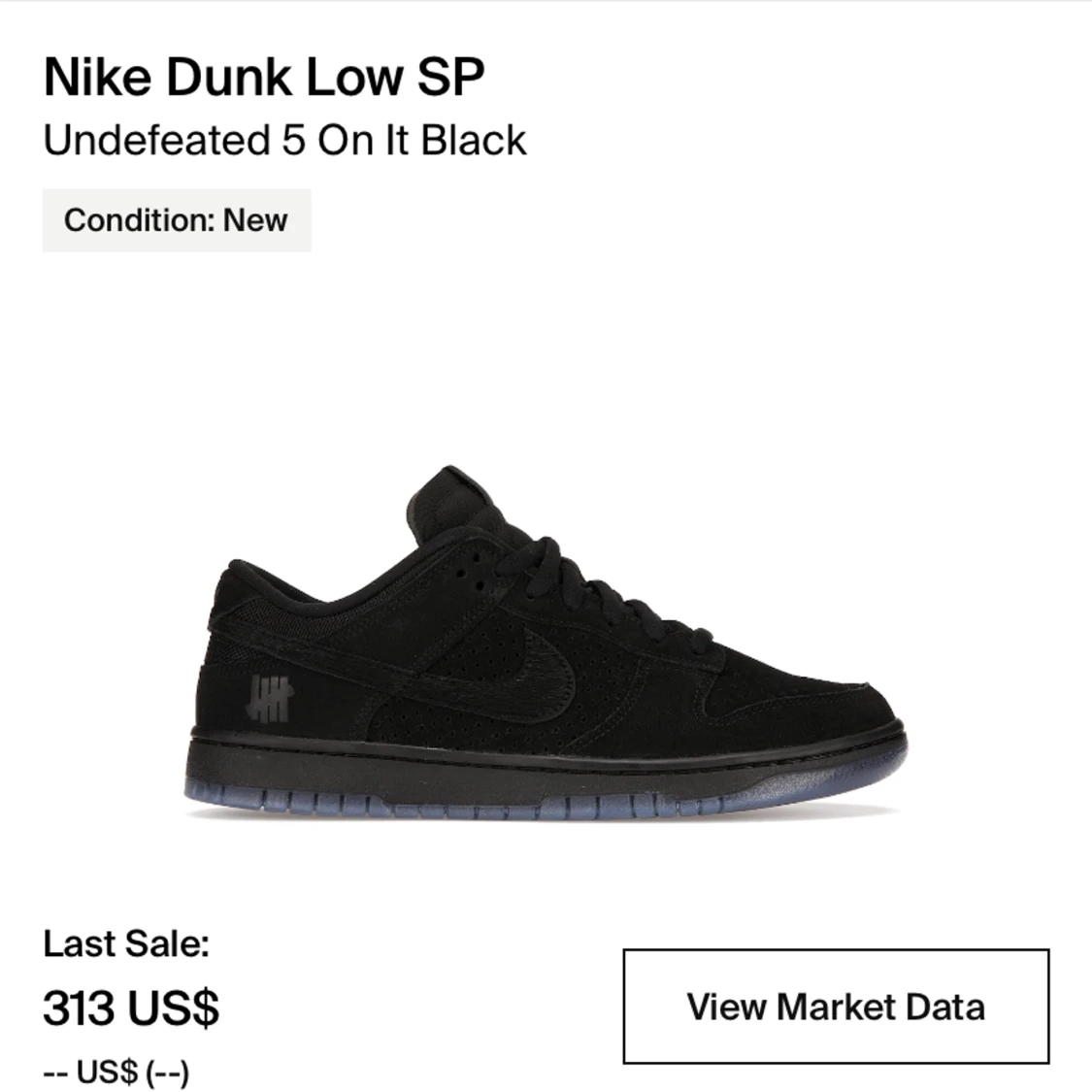 Sp Dunk low undeafeated  - 91