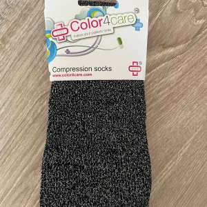 Stödstrumpor - För ex vårdpersonal. Svarta glittriga, storlek 40-42. Helt nya. 