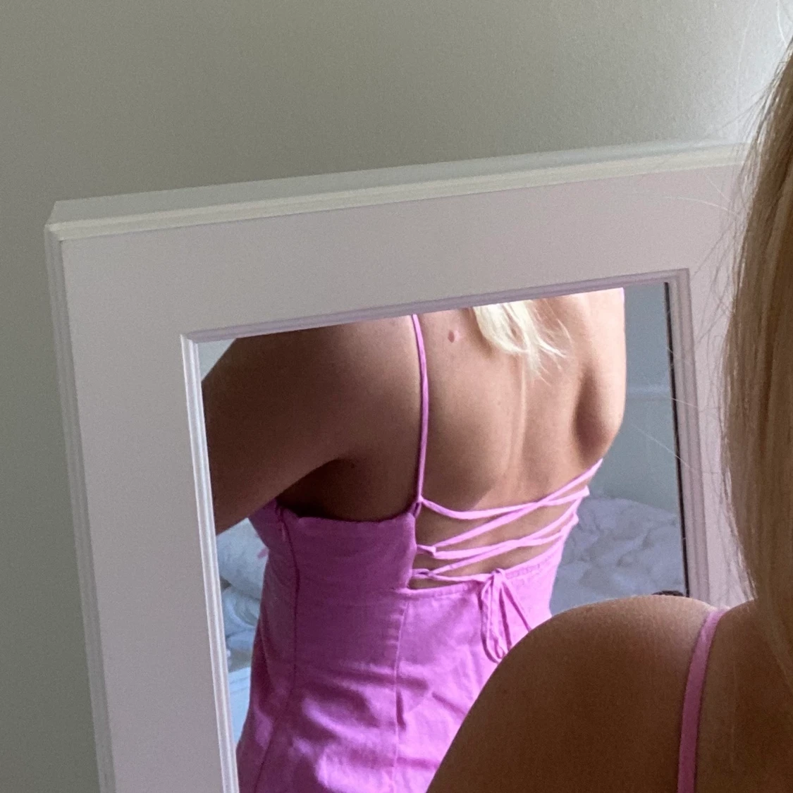 Rosa kortklänning  - 90