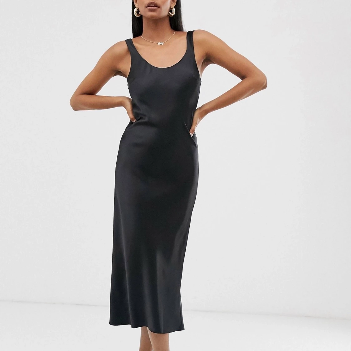 Svart slip klänning - aldrig använd - 90