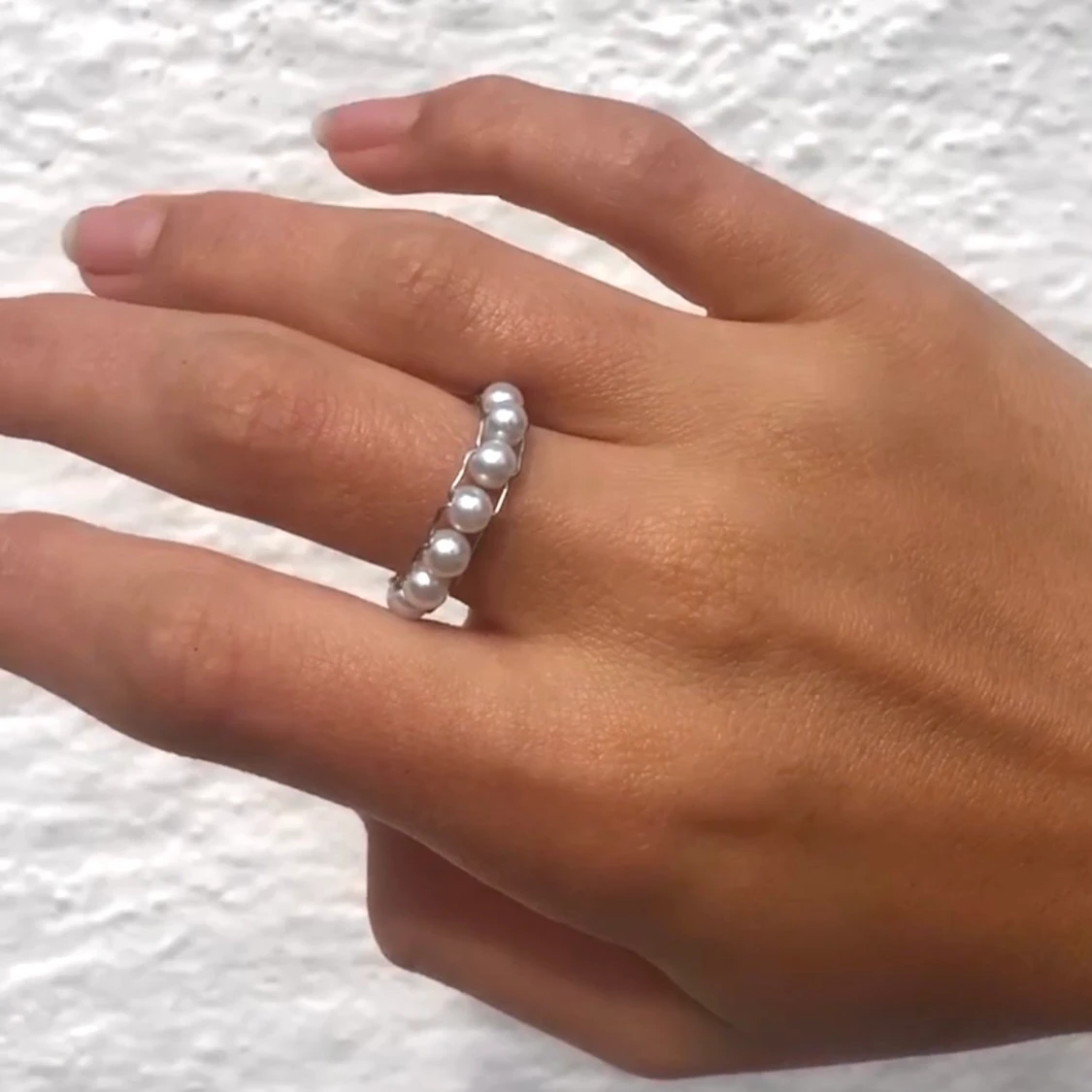 Ring i vaxpärlor- Olga  - 90