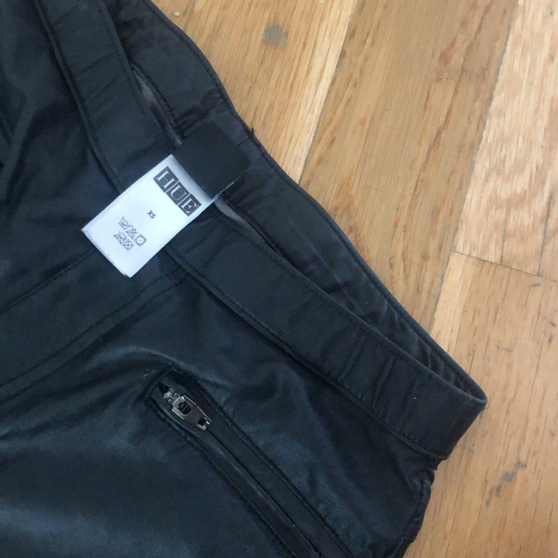 Svarta läder byxor - 90