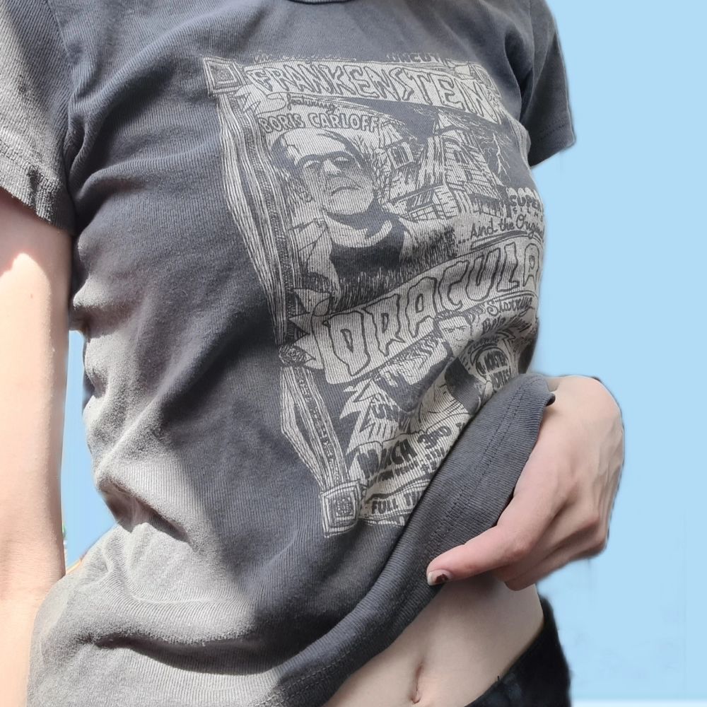 Grå Frankenstein Tshirt Plick Second Hand