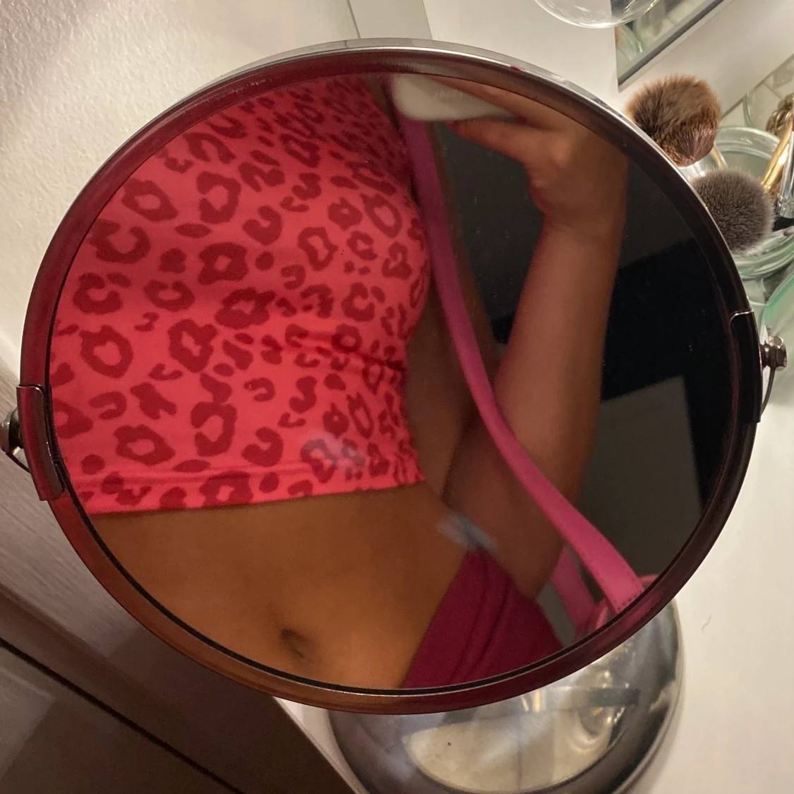 Rosa leopard topp - 90