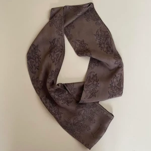Julien David Headscarf - Julien David Silk Headscarf Made in Japan  100% Silk Gorgeous Brown Abstract Print Preowned, shows some signs of wear not visible when worn 254CM Length/13CM Width