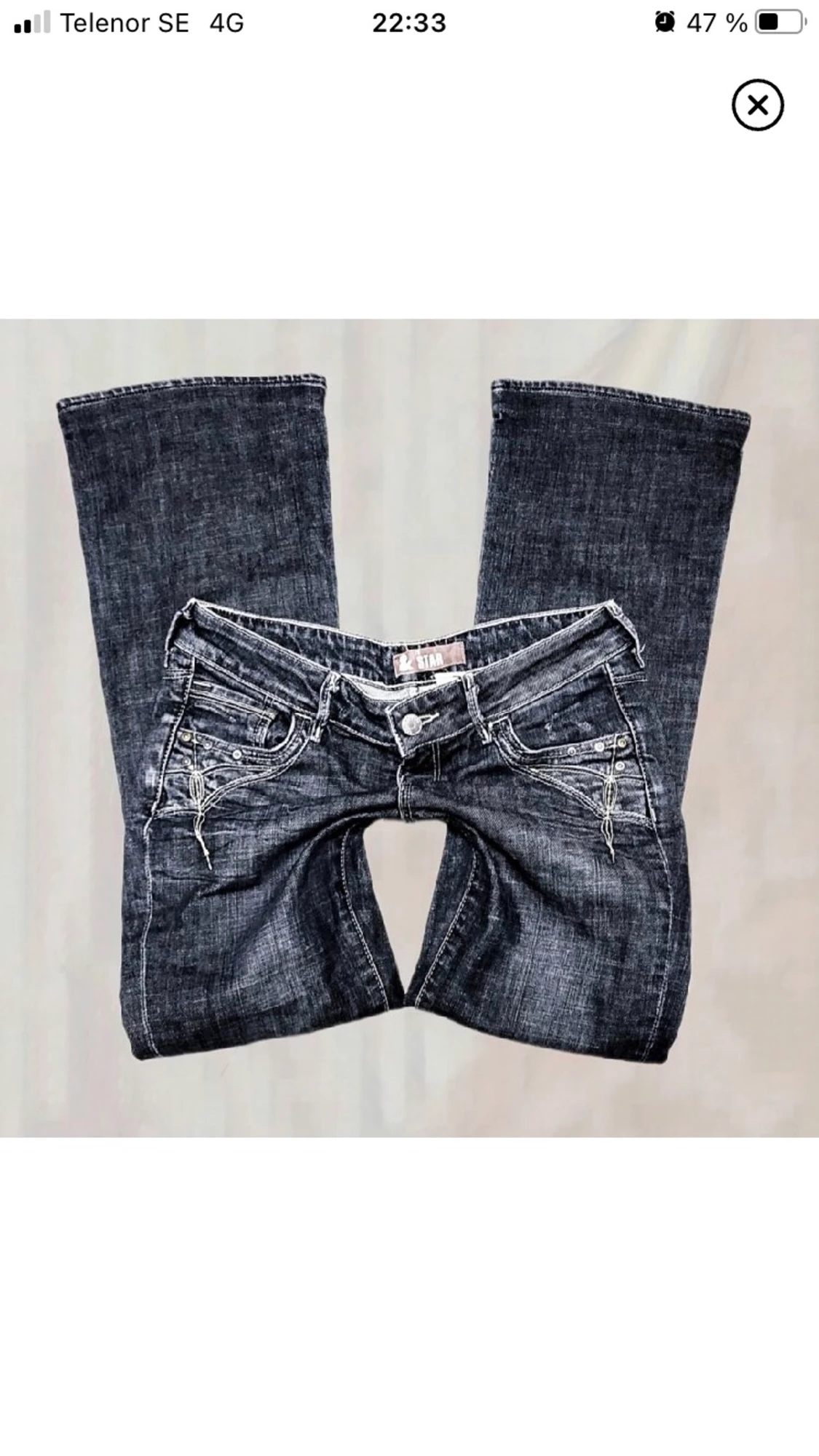 Lågmidjade jeans  - 90