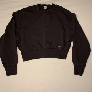 Sweatshirt  - Mörkgrå cropad sweatshirt från ICIW, väldigt sparsamt använd, nyskick! För att köpa tryck på ”köp nu” eller skriv om du har någon fråga!