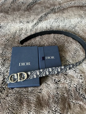 Christian Dior Bälte - Ett reversable christian Dior bälte jag köpte för ungefär ett år sedan med silvrig buckle. Använt väldigt sparsamt och säljs på grund av att det har blivit för litet.  Ny pris 5500kr Skriv gärna för fler bilder eller eventuella frågor.