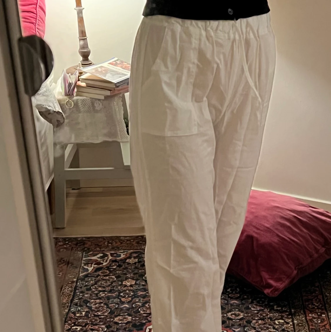 Vita linnebyxor  - 91