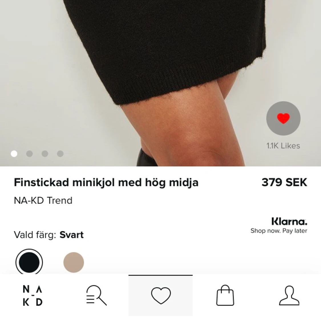 Stickad minikjol Nakd - 90