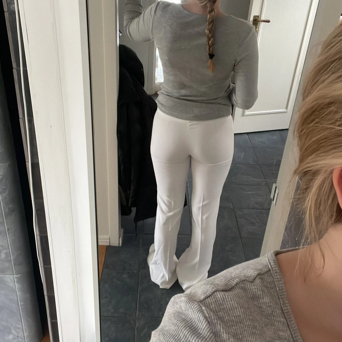 Vita kostymbyxor  - 90