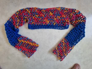 Virkad bolero - Virkad bolero i mjuk akryl 