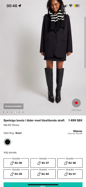 Supersnygga boots 🤩 - Säljer dessa snygga  slutsålda boots då dom aldrig kommit till användning! Storlek 38, och 42cm i skaftomkrets! Skriv för fler bilder eller frågor! ❤️🤩