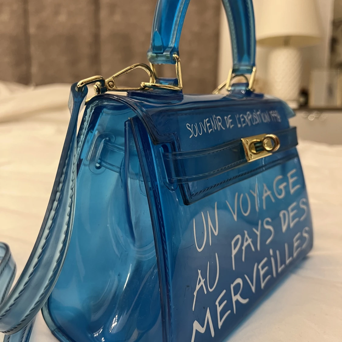 Blå genomskinlig väska - 91