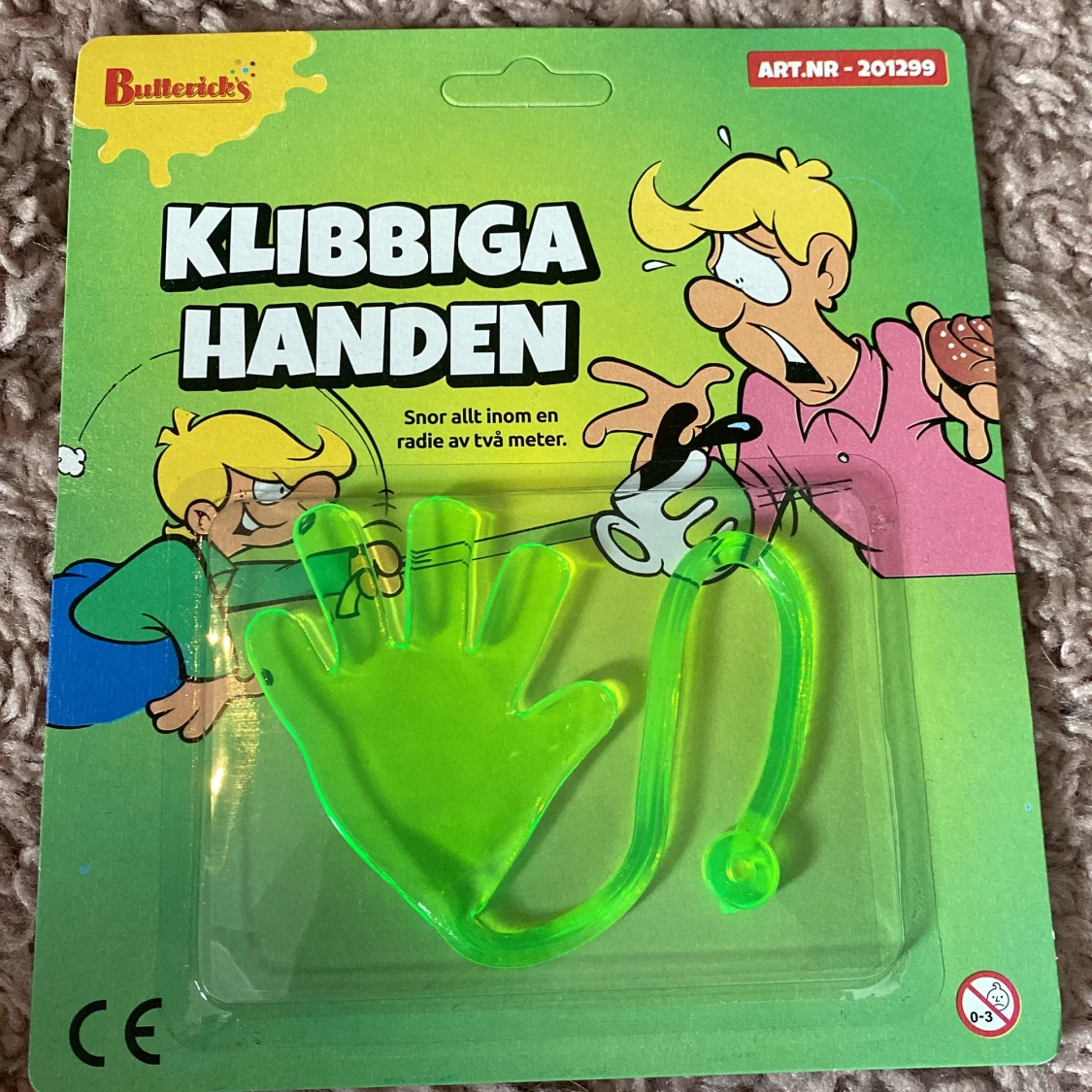 Klibbig handđ
