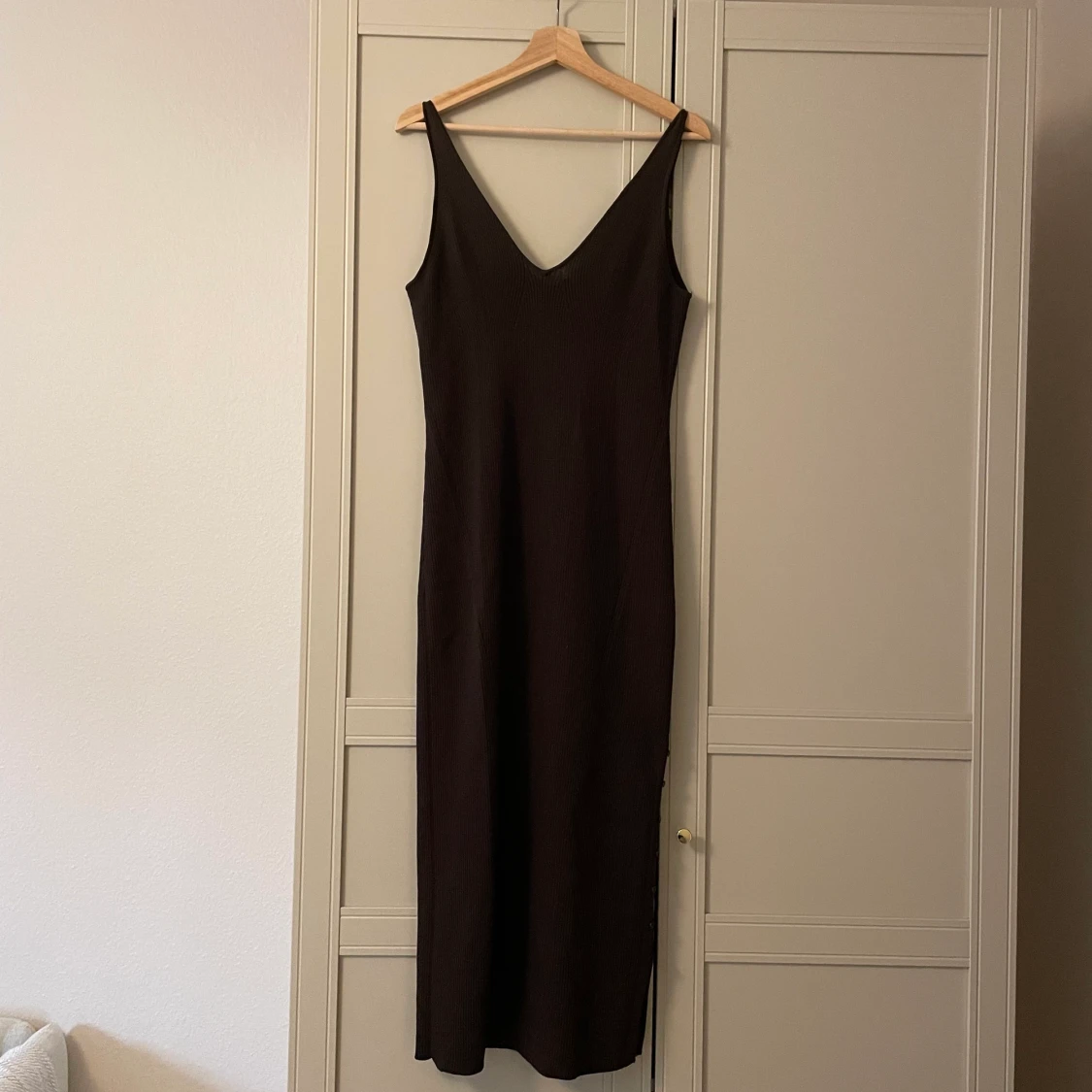 Mörkbrun långklänning