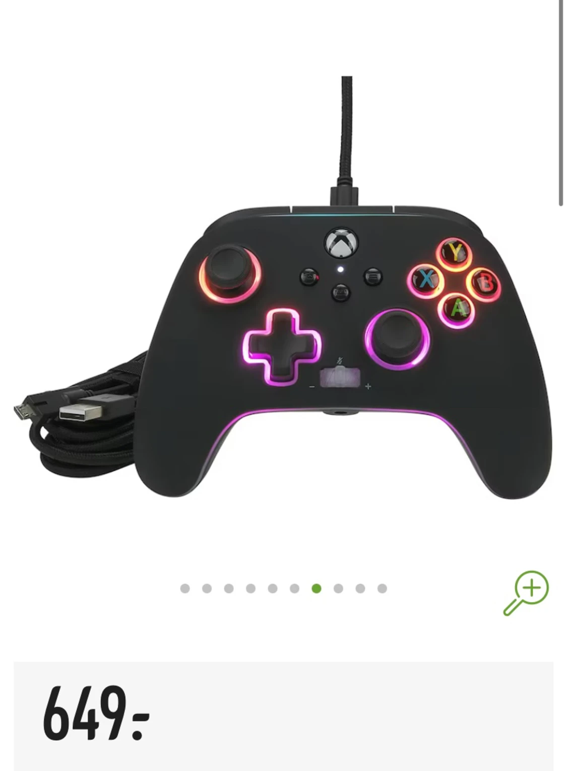 Xbox One 1TB med en PowerA Xbox Series X Enwired kontroll Spectra - 90