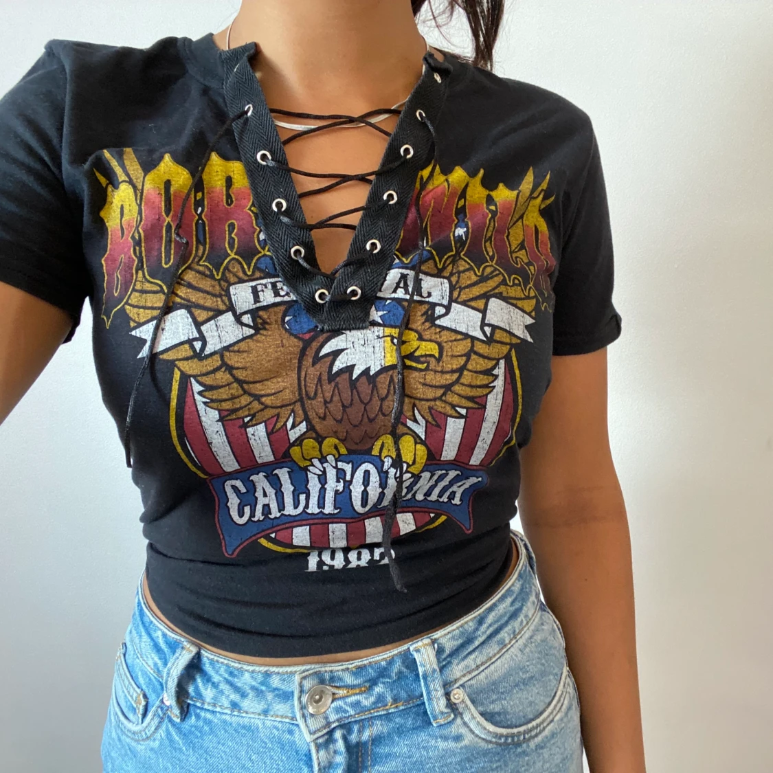 T-shirt m snören - 90