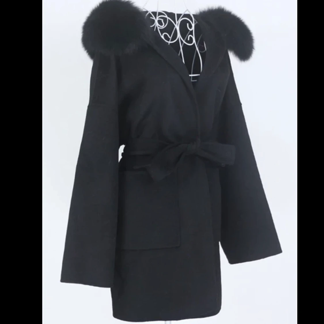 Kappa med pälskrage  - 90