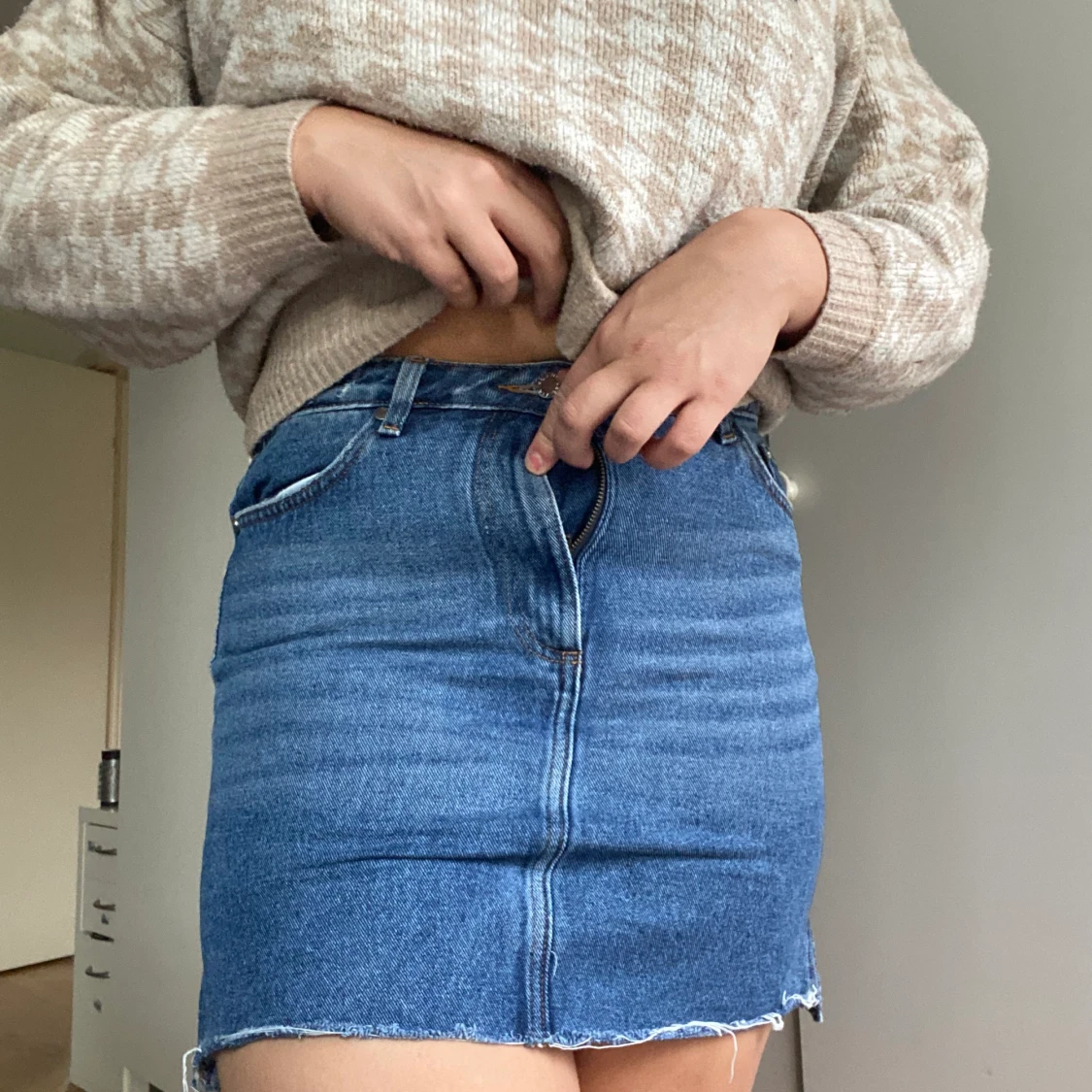 Blå jeanskjol  - 90