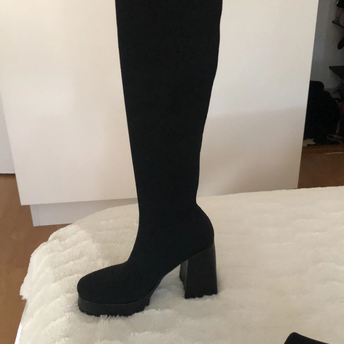 Klackar med stretch tights