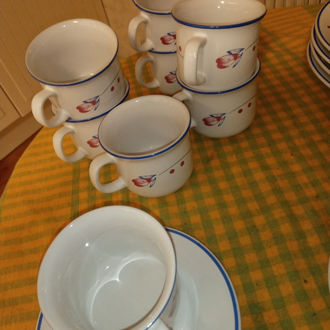 Set,koppar,fat,mattallrikar . - 91