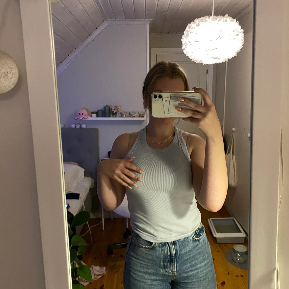 Ljusblå topp från Gina Tricot - 90