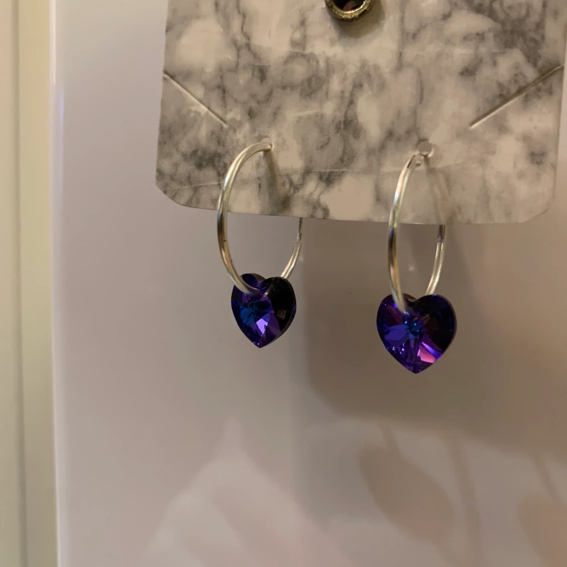 Äkta silver och Swarowski örhängen (NYA) - 90