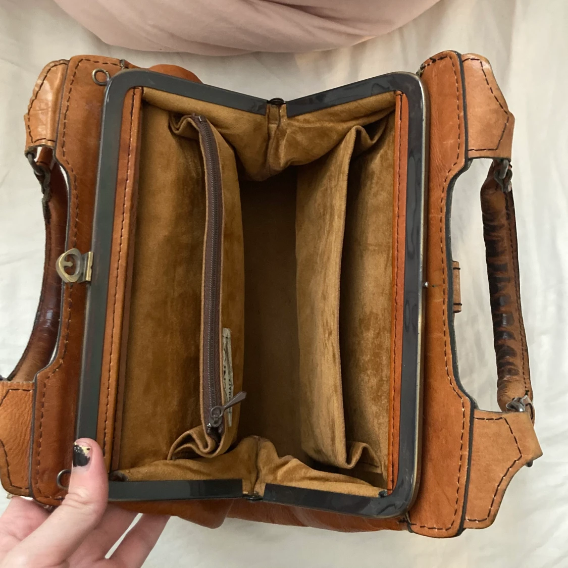 Vintage läderväska  - 91