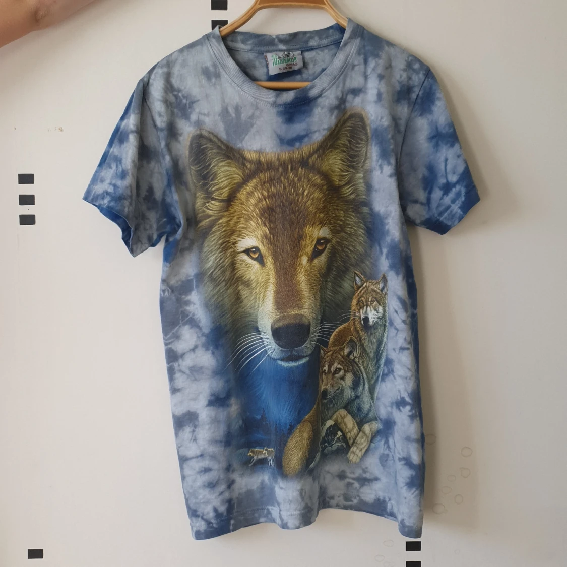 Blå tie dye t shirt - 90