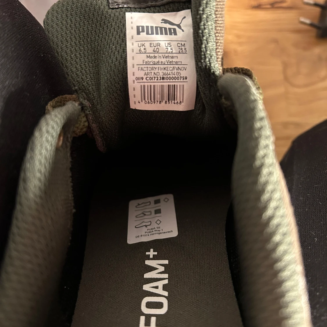 Olivgröna sneakers från Puma - 4