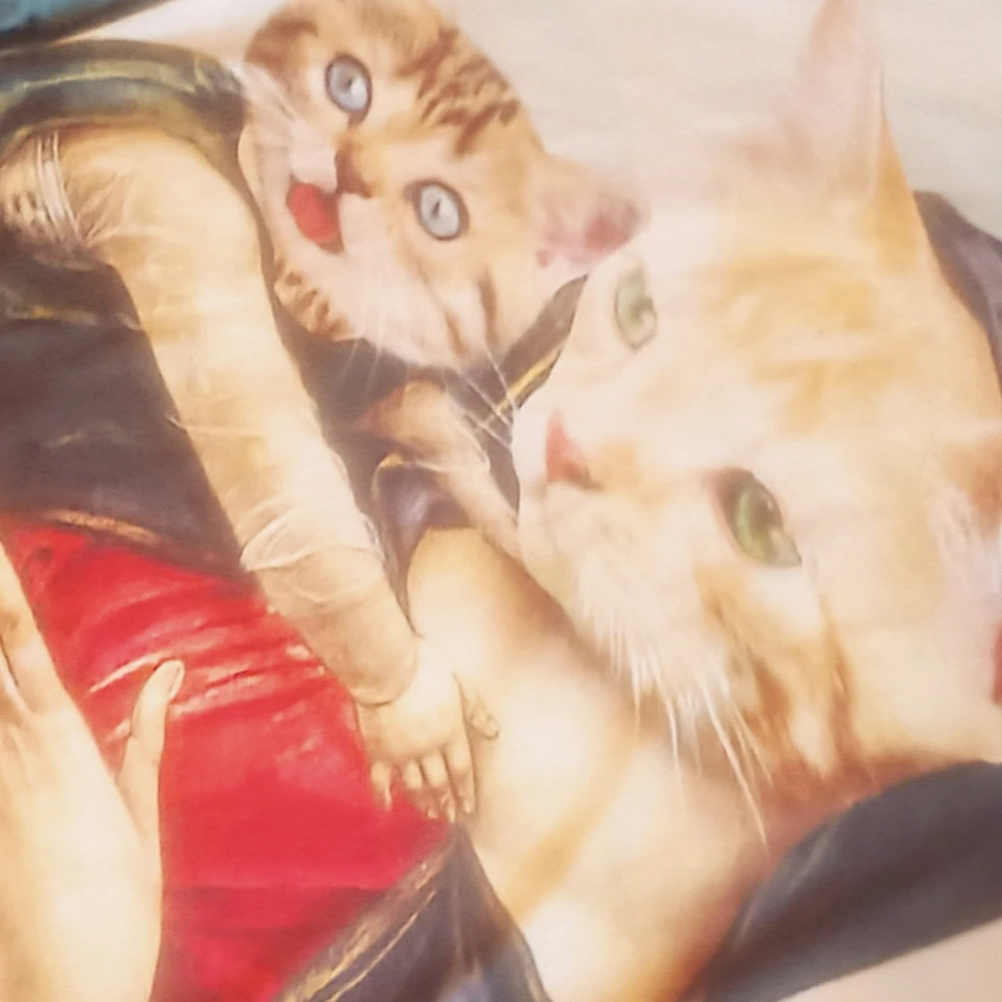 Vit t-shirt med kattmotiv - 3