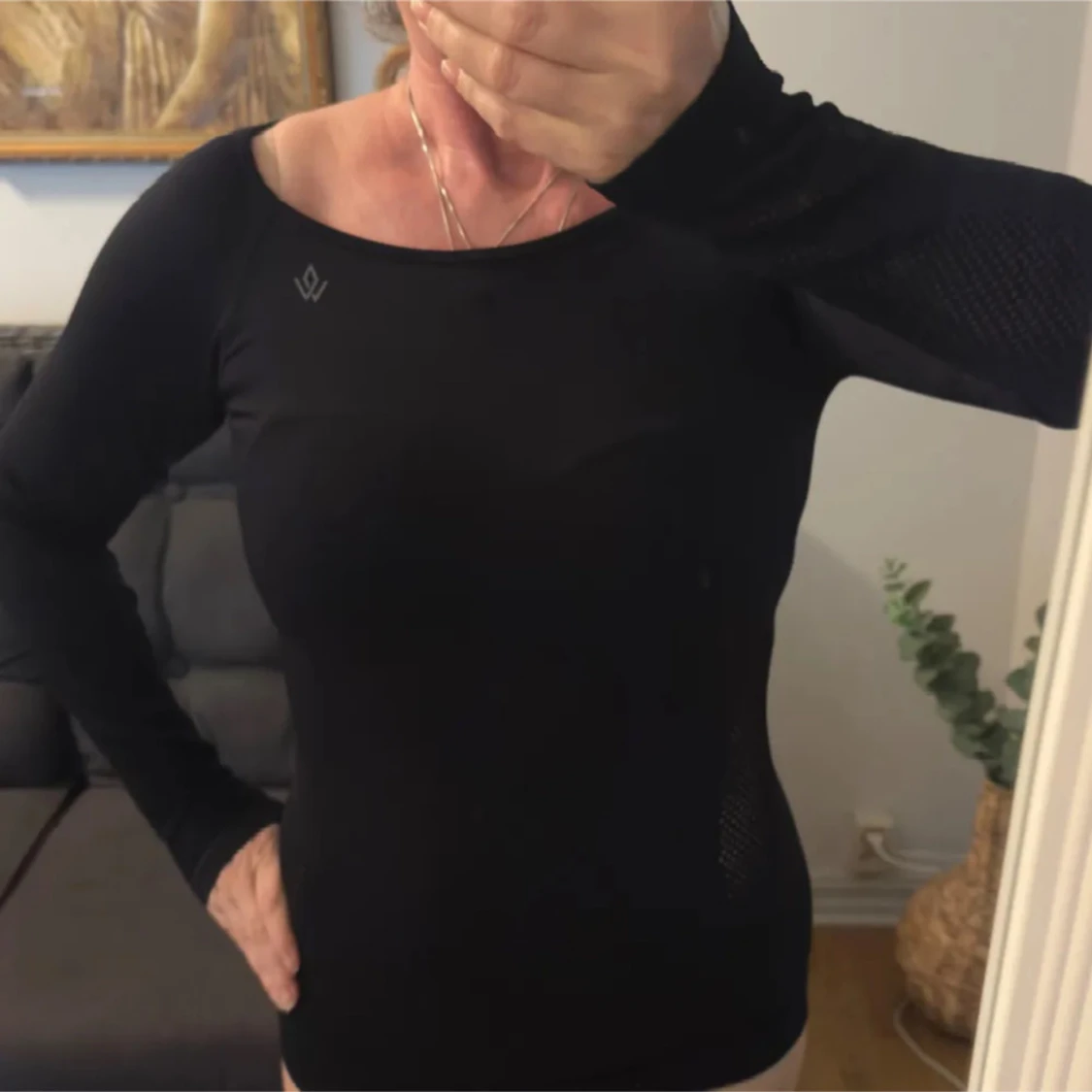 Svart långärmad träningströja från Ullmax