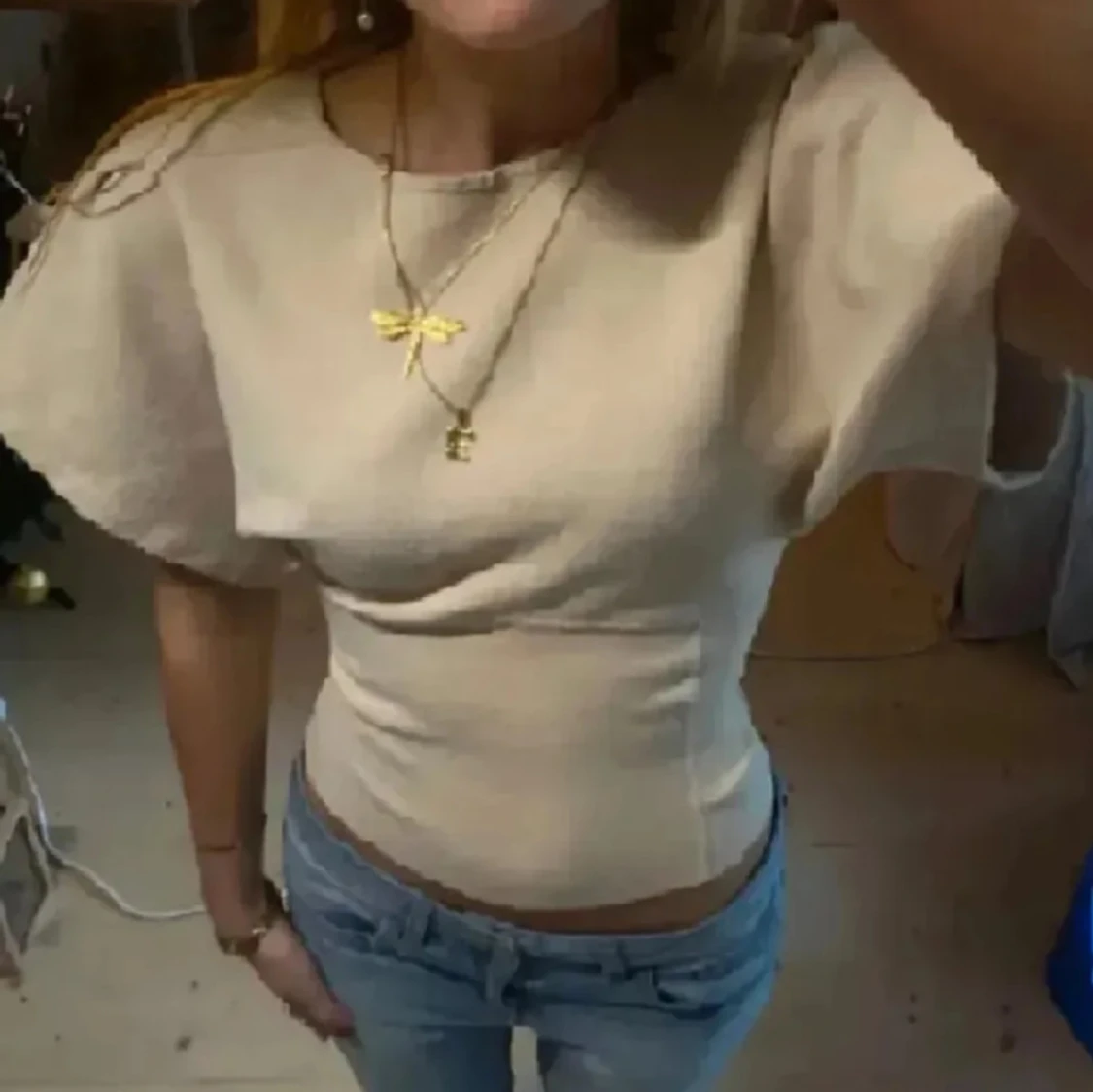 Beige topp från Zara Woman