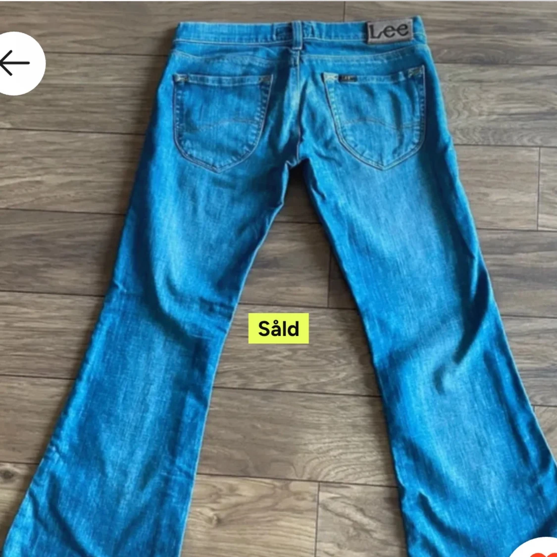 Blå bootcut jeans från Lee - 2