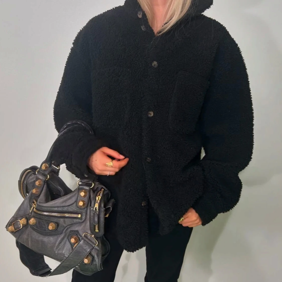 Svart teddyjacka 🧸💗