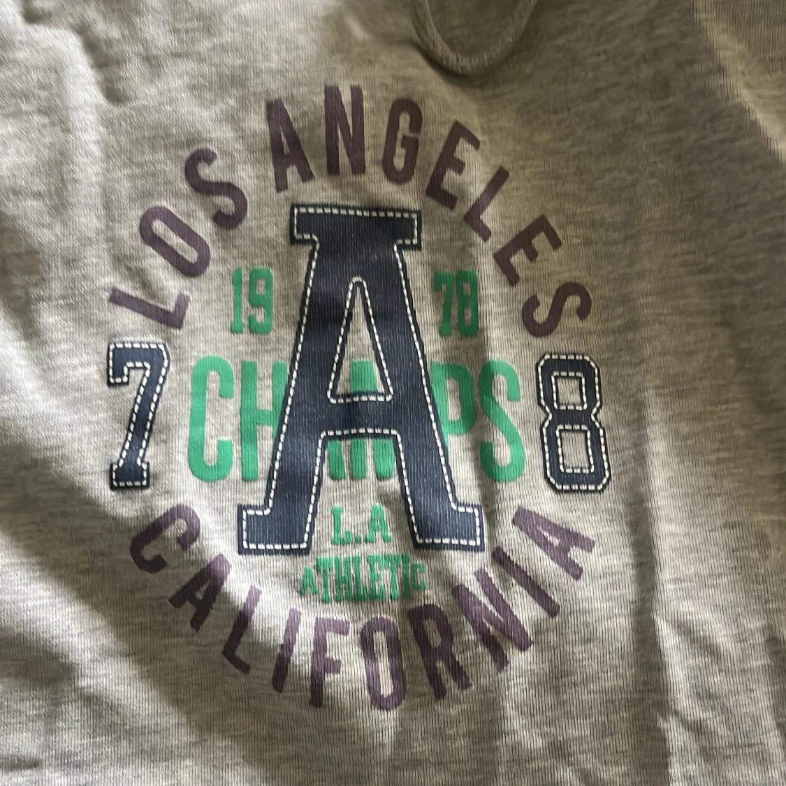 Grå hoodie från Lager 157 med Los Angeles-tryck - 3