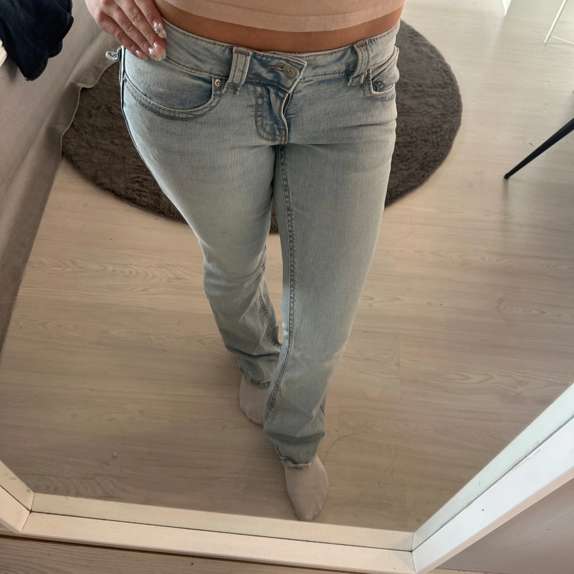 Ljusblå jeans från Gina, strl 36