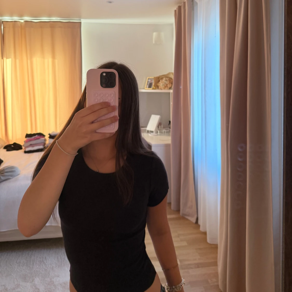 Svart tight t-shirt i bomull