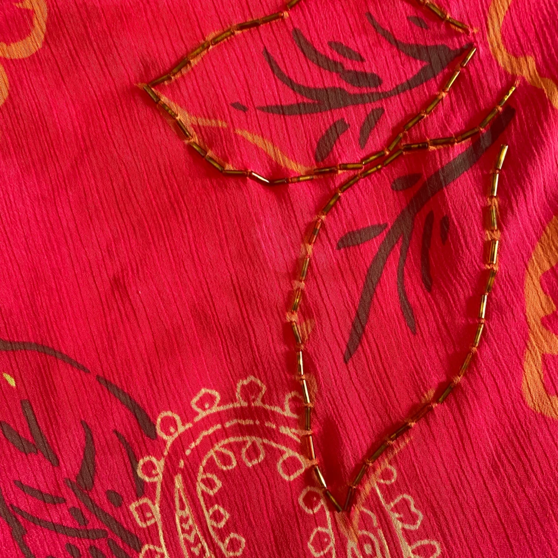 Röd mönstrad långkjol från Steilmann - 1