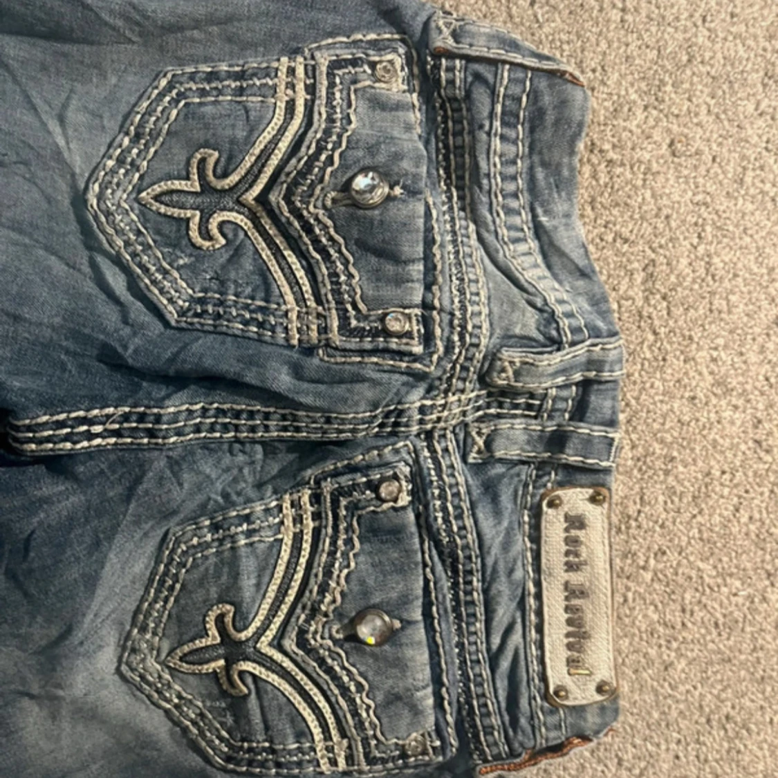 Rock Revival blå bootcut jeans - 1