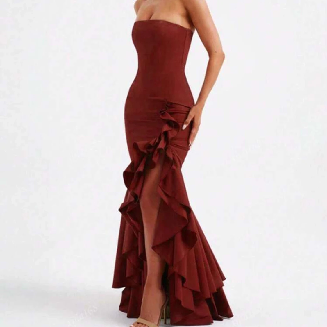 Vinröd balklänning - 1