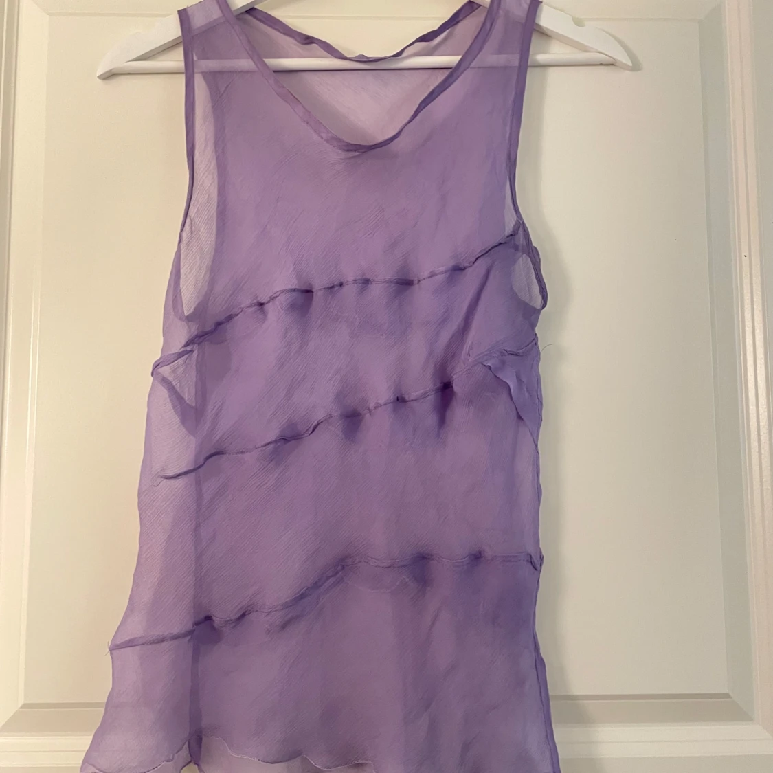 Ljuslila genomskinlig topp - 1