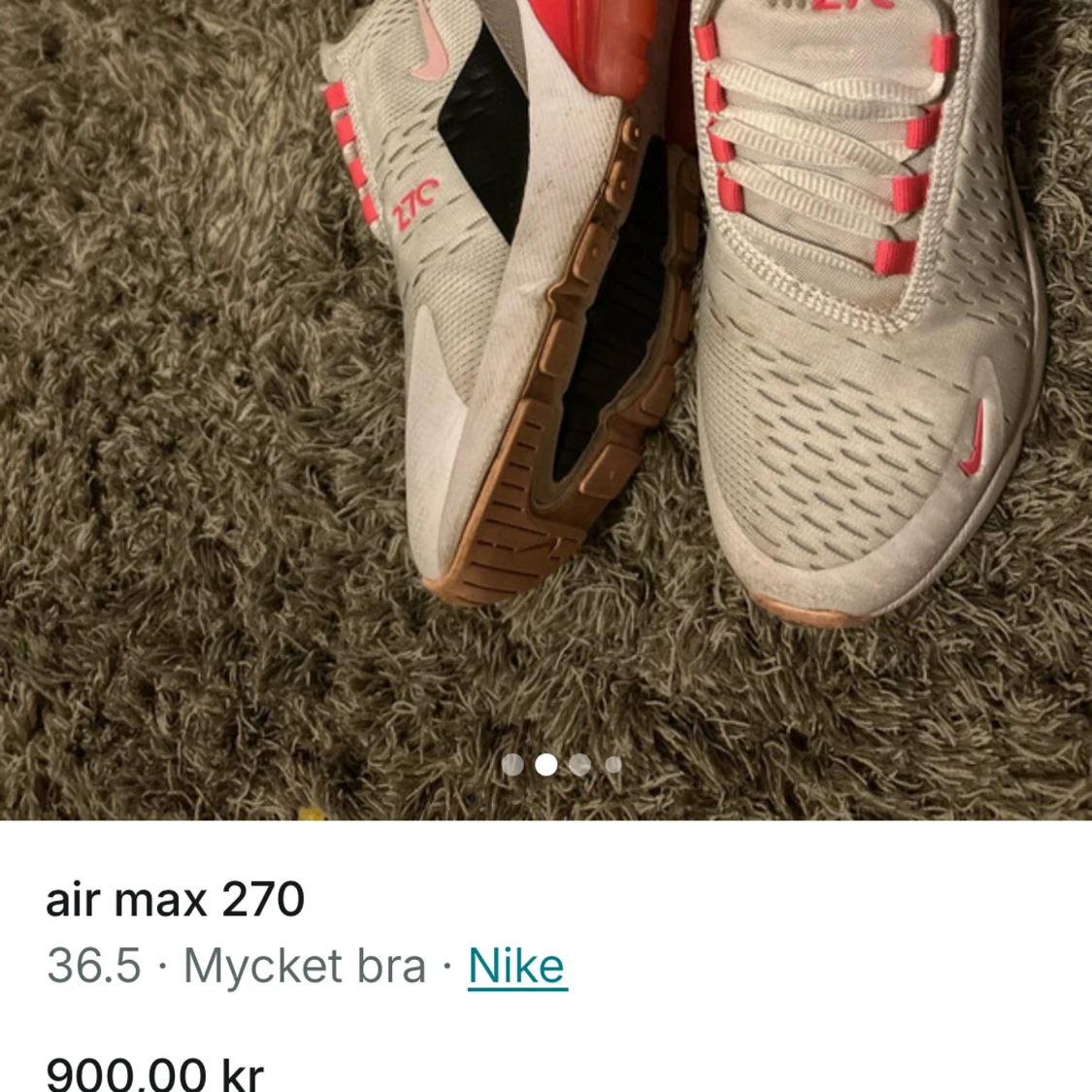 Nike Air Max 270 vita/rosa sneakers - 1