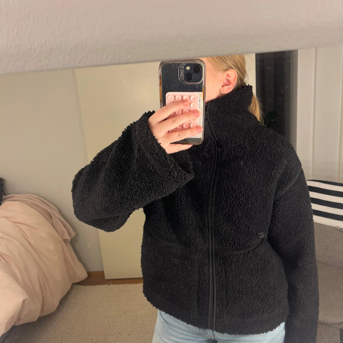 Svart teddyjacka hm - 1