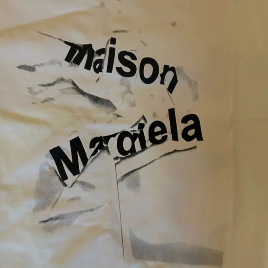 Maison Margiela vit t-shirt med tryck - 1